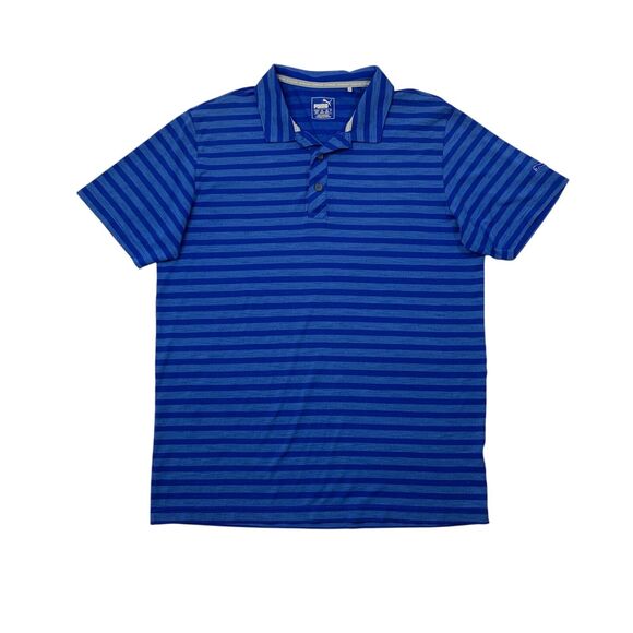 Puma Other - Puma Polo Shirt Mens M Medium Copen Surf Striped Short Sleeve Performance Golf